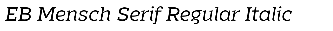 EB Mensch Serif Regular Italic image